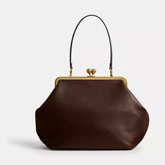 NWT Coach Large Kisslock Frame Bag - Picture 1 of 7